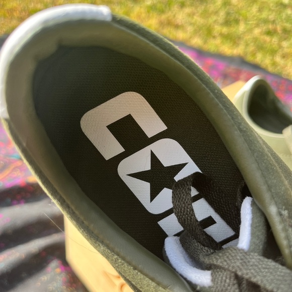 NWOB Converse Suede Army Green Skate Shoes - Men’s Size 9.5 - Picture 7 of 10